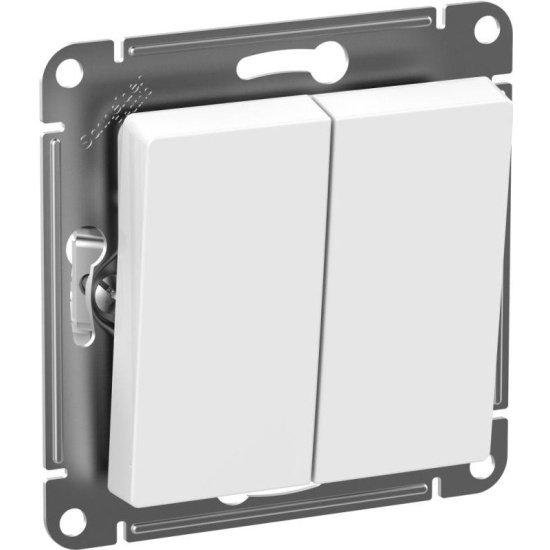 картинка Выключатель Schneider-Electric AtlasDesign Белый 2-клавишный сх.5, 10АХ от магазина Евродом