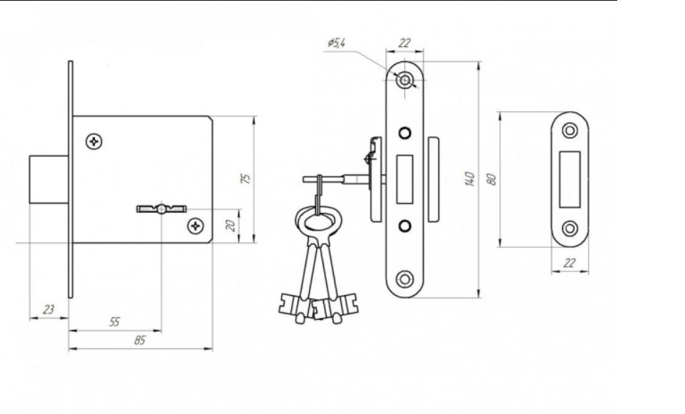 картинка Замок ЗВ 8-4.1 Зенит от магазина Евродом