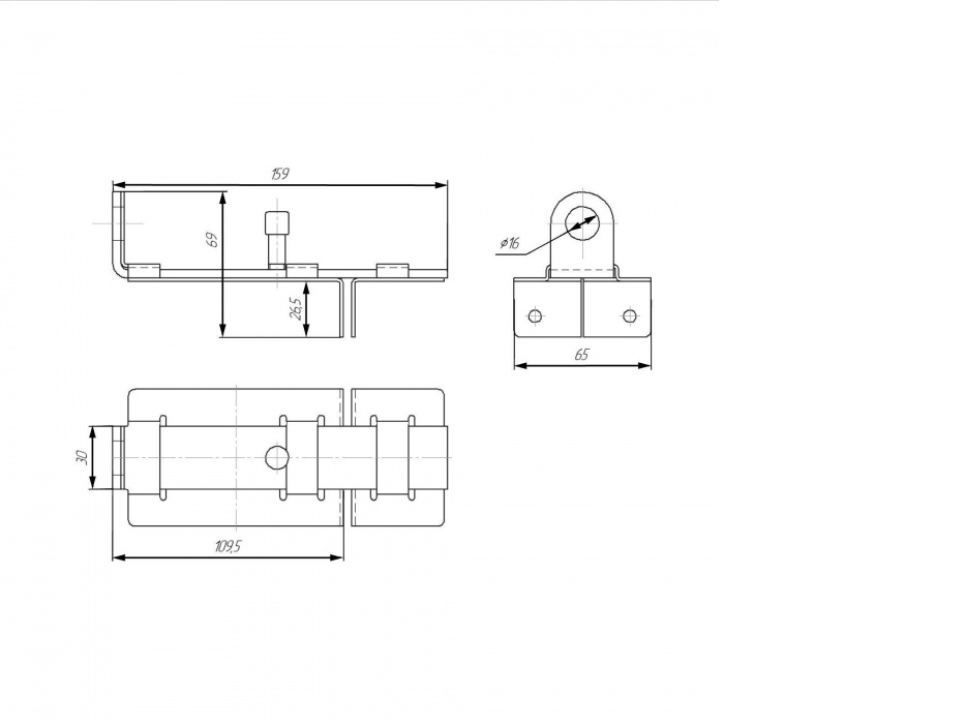 картинка Задвижка дверн. ЗД-04 бронза секрет г. Киров от магазина Евродом