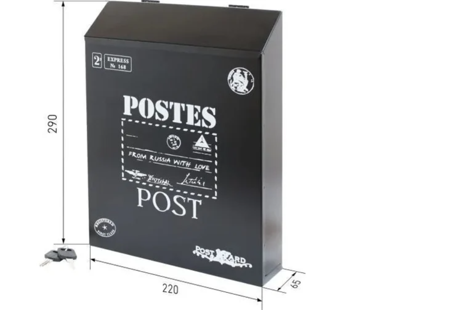 картинка Ящик почтовый АЛЛЮР №3010 черный от магазина Евродом