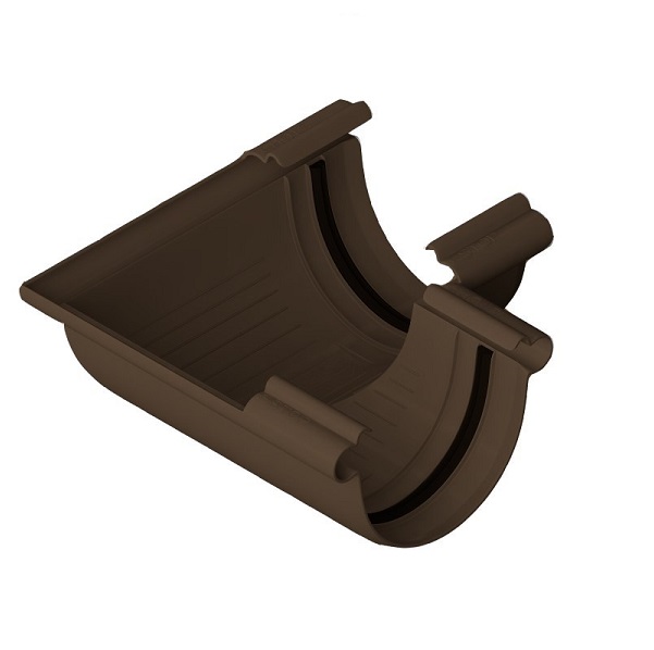 картинка Угол Желоба 90град. ПВХ Коричневый, Альта Профиль от магазина Евродом