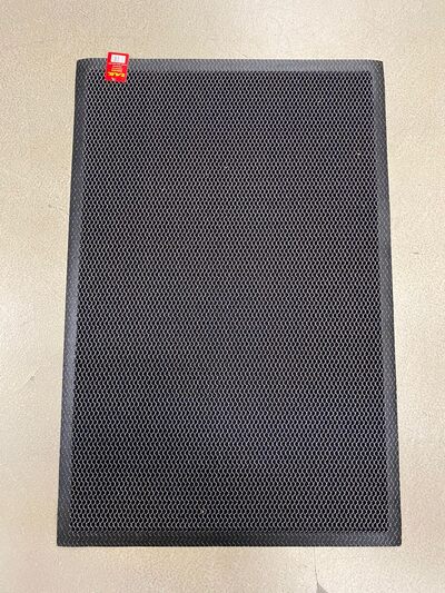 картинка Коврик напольный ZALEL КОЛЬЧУГА KD103 60х90см. black+grеy от магазина Евродом