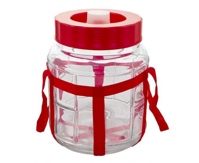 картинка Банка стеклянная с гидрозатвором d158мм 5л от магазина Евродом