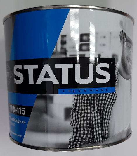 картинка Эмаль РАДУГА ПФ-115 белая 0,8 кг STATUS, Ростов от магазина Евродом