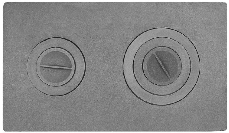 картинка Печь чугунная 2 комфорки П2-3 70х40 от магазина Евродом