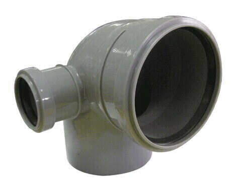 картинка Угол с отводом 110/50/90 левый Политрон от магазина Евродом