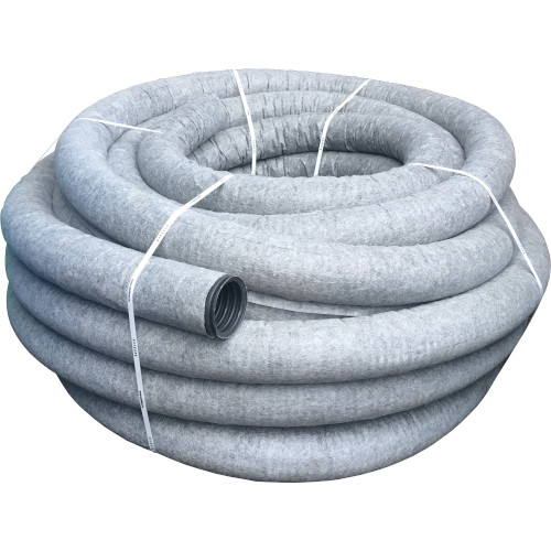 картинка Труба дренажная 110 с геотекстилем однослойная от магазина Евродом