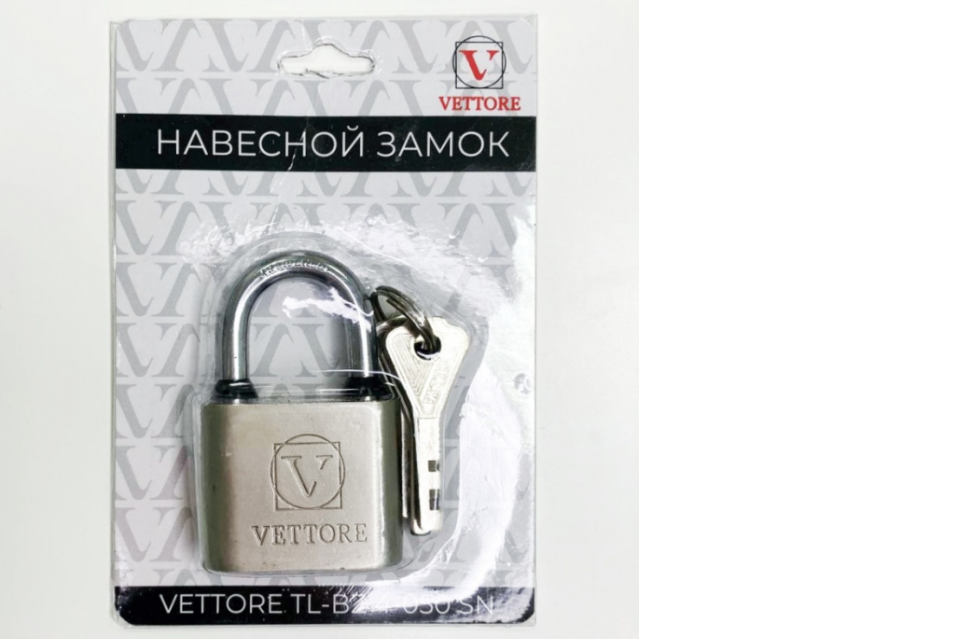 картинка Замок навесной VETTORE TL-BZ 4-050 SN (Сатин) от магазина Евродом