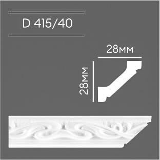 картинка Угол внутренний D415/40 ДекорЕк (4шт) от магазина Евродом