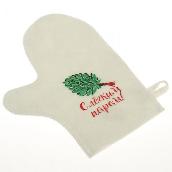картинка Рукавица для бани "С легким паром" от магазина Евродом