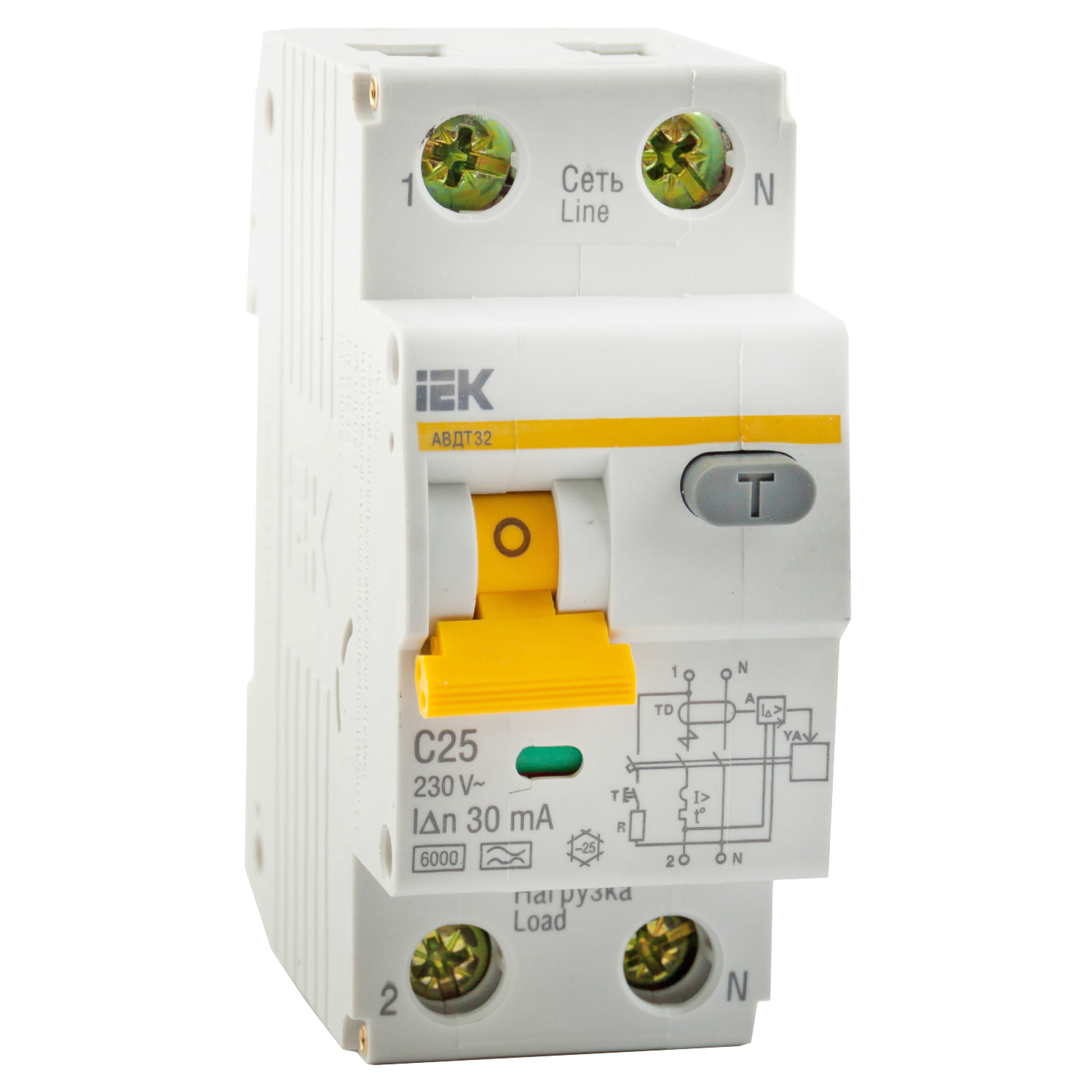 картинка Диф. автомат АВДТ 32 С25 30мА ИЭК от магазина Евродом