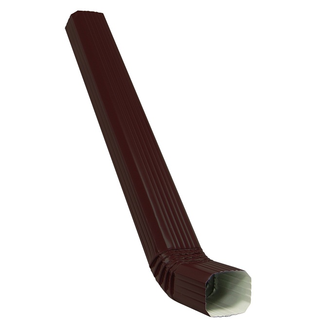 картинка Труба водосточная 76*102*3000 с коленом (ПЭ-01-8017) от магазина Евродом