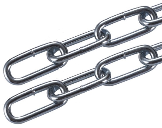 картинка Цепь сварная длиннозвенная оцинк. 6 мм от магазина Евродом