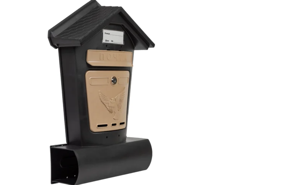 картинка Ящик почтовый ЭЛИТ черн. с бежевым от магазина Евродом