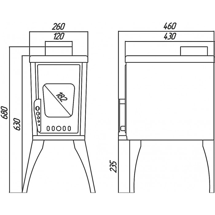картинка Печь отопительная Гармония Афина от магазина Евродом