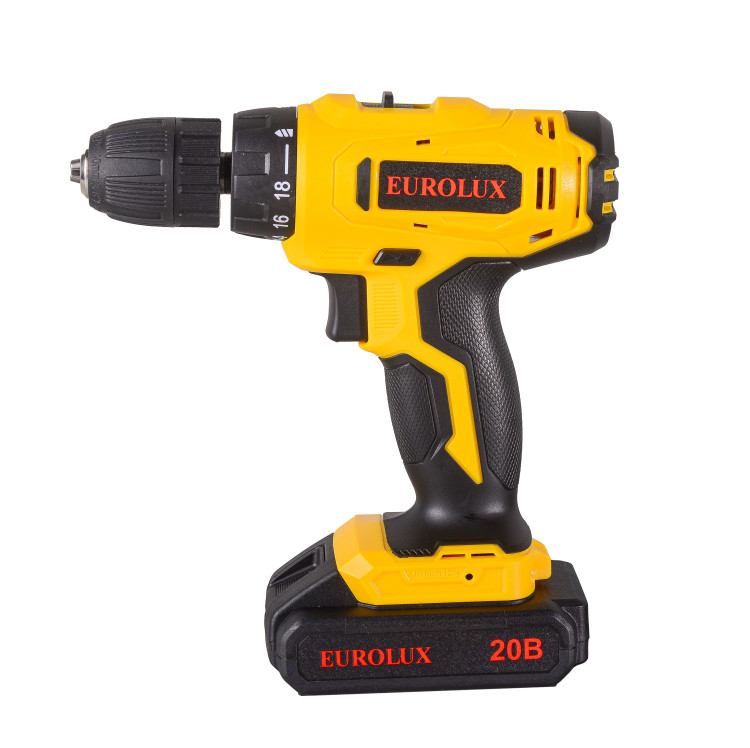 картинка Дрель-шуруповерт аккумуляторная ДА-20/2Li Eurolux от магазина Евродом