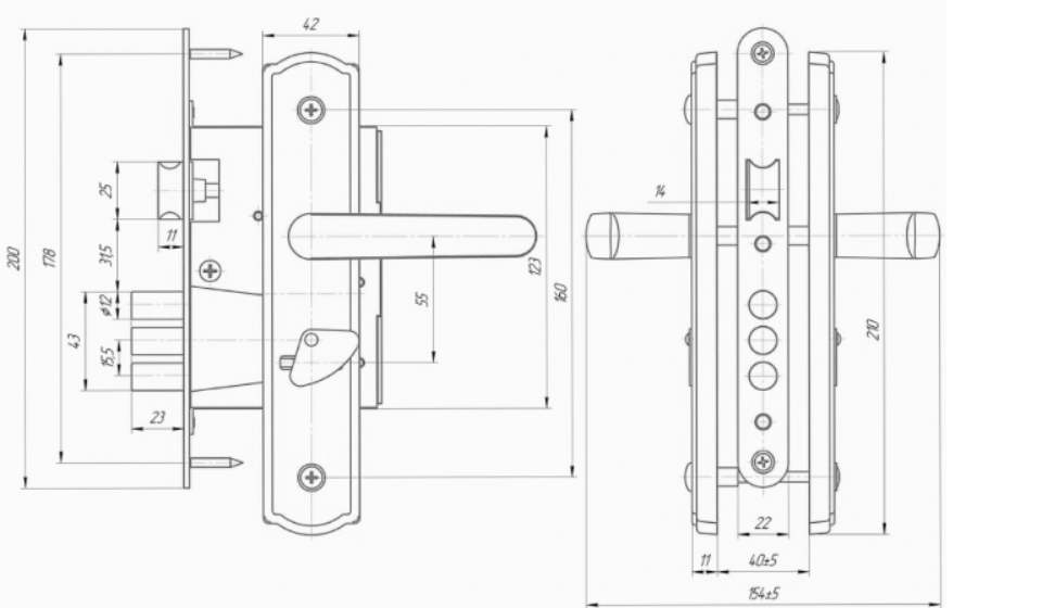картинка Замок ЗВ 9-4-1-4 (серебро) Avers от магазина Евродом