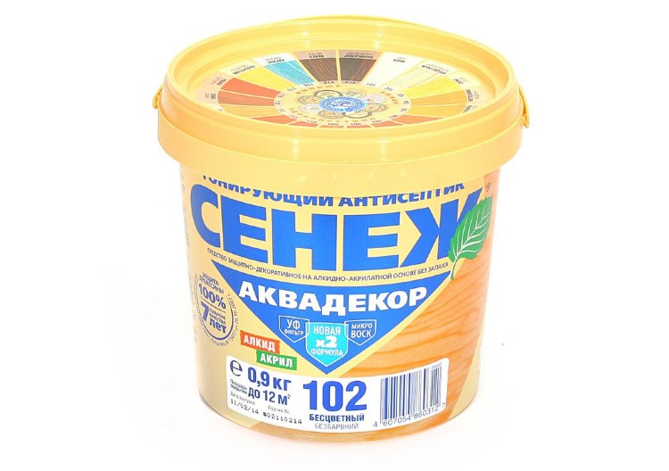 картинка Пропитка 0,9кг Сенеж Аквадекор Х2-102 бесцветный от магазина Евродом