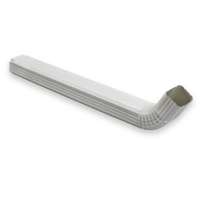 картинка Труба водосточная 76*102*1000 с коленом (ПЭ-01-9010) от магазина Евродом