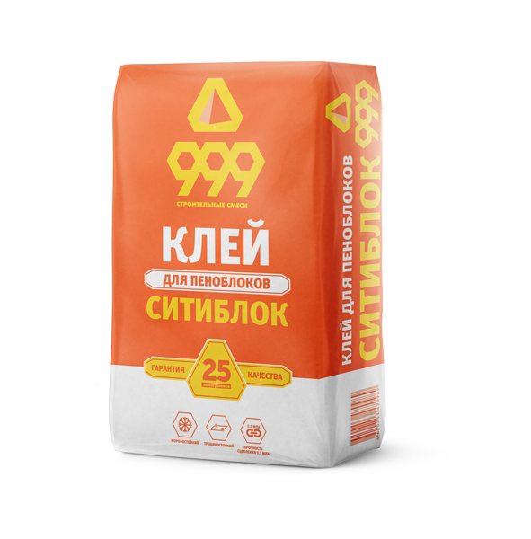 картинка Клей для газосиликатных блоков универсальный СИТИБЛОК  25кг от магазина Евродом