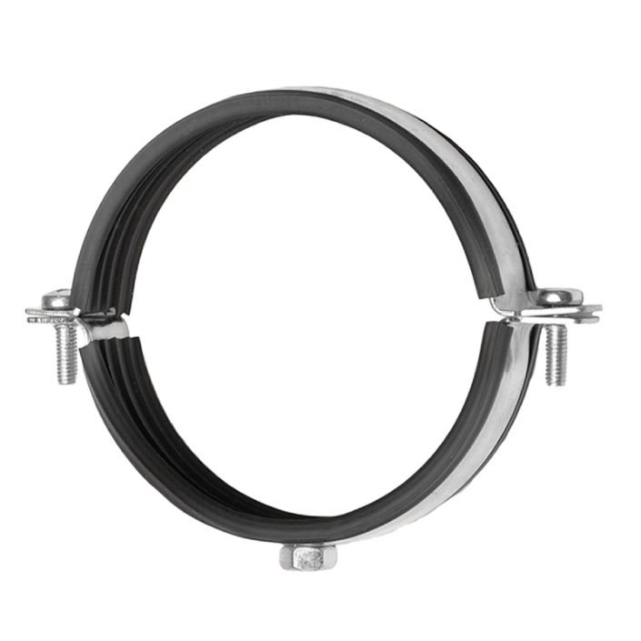 картинка Хомут оцинкованный d-250мм,М8, резиновым уплотнителем, без шпильки от магазина Евродом