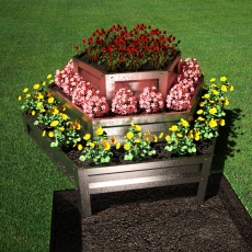 картинка Клумба оцинкованная трехъярусная от магазина Евродом