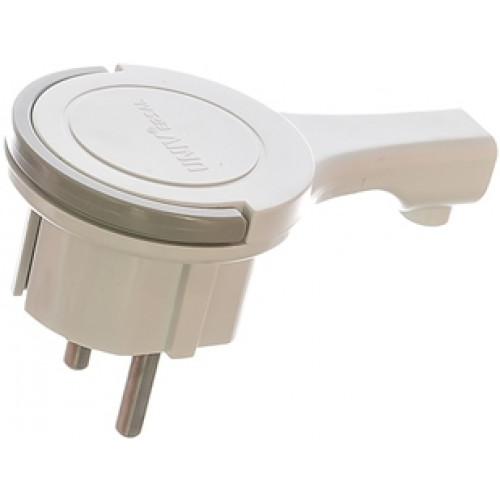 картинка Вилка-невидимка с/з белая 16А 250В UNIVersal от магазина Евродом