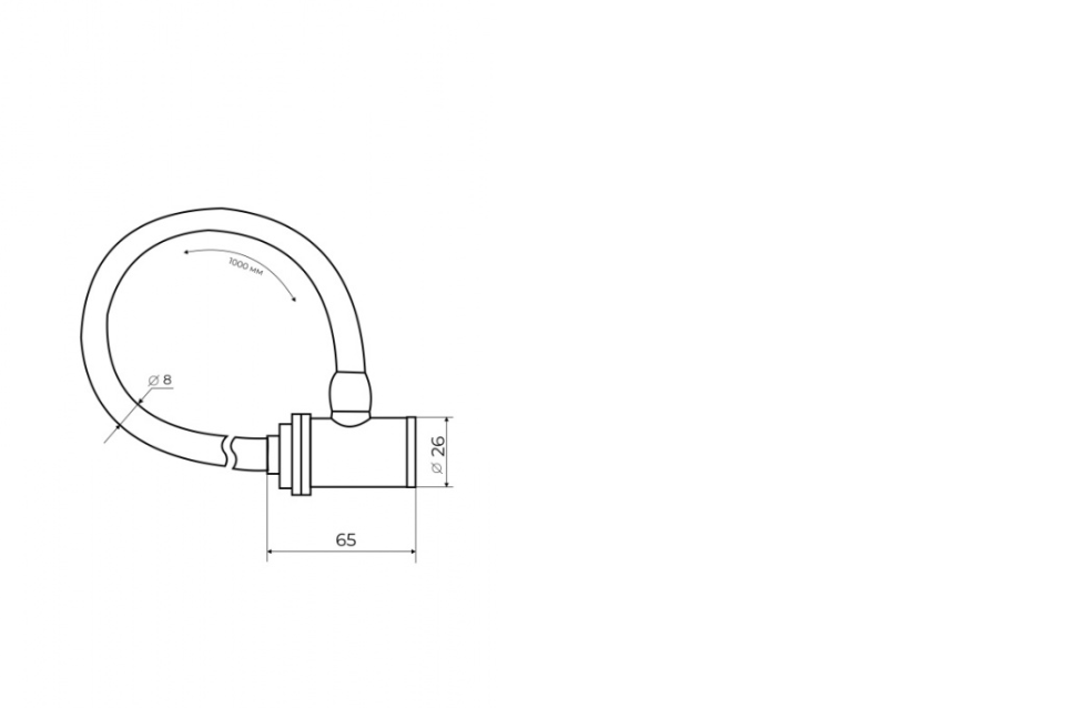 картинка Замок велосипедный BASARA ВЗ-1000 MBP (Черный) от магазина Евродом