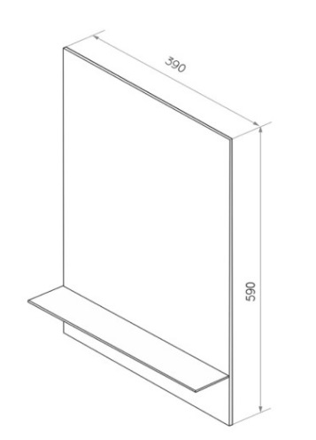 картинка Зеркало SILVER MIRRORS 390*590 прямоугольное с полкой от магазина Евродом
