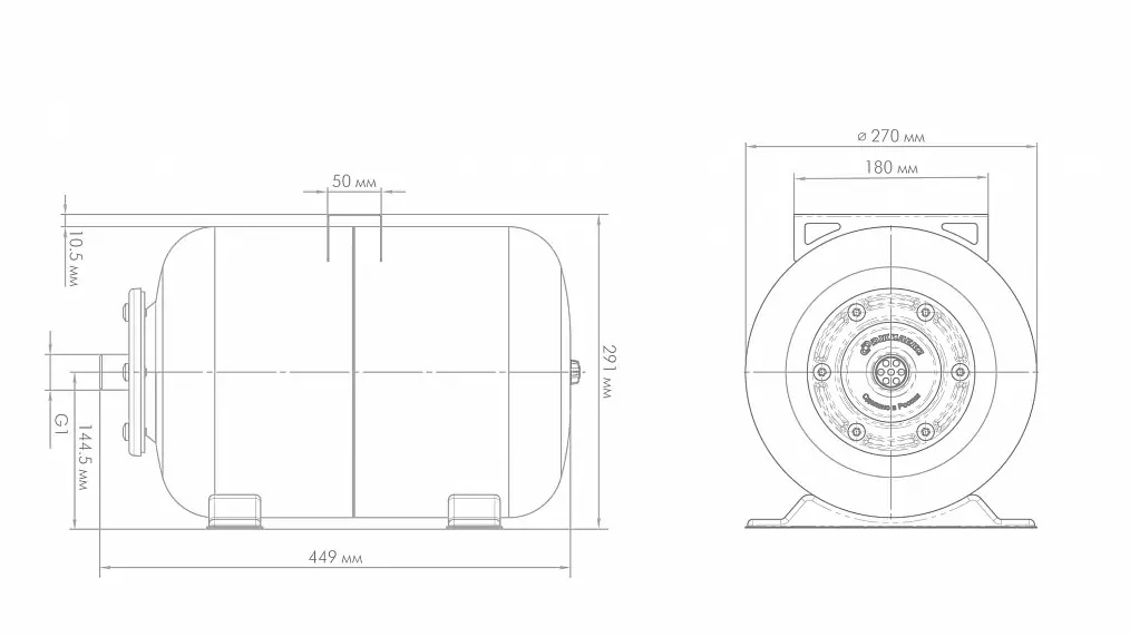 картинка Бак для воды (гидроаккумулятор) Джилекс  24 ГП 7023 от магазина Евродом